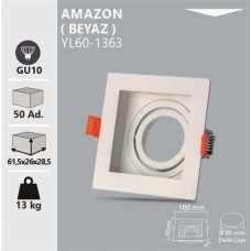 AMAZON DEKORATİF KARE BEYAZ KASA